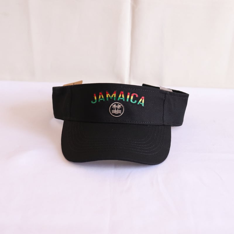 ⚪︎JA直輸入 サンバイザー black 2 | レゲエとジャマイカグッズ
