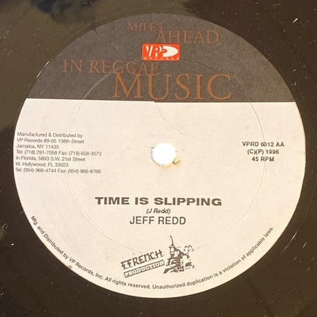 CRY NO MORE - ROBERT FRENCH, GRAND PUBA & JEFF REDD / TIME IS SLIPPING - JEFF REDD (12インチレコード)