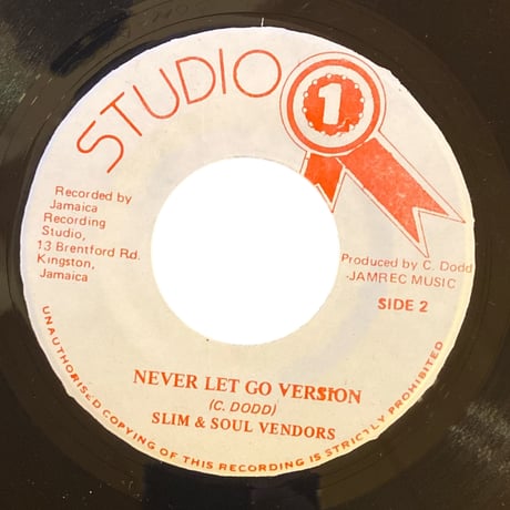 NEVER LET GO / SLIM SMITH (7インチレコード)