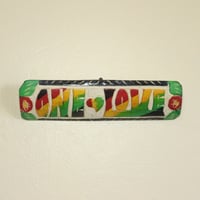 ⚪︎JA直輸入　木彫り　プレート　ONE LOVE