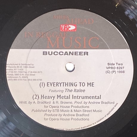 BRUCK OUT / EVERYTHING TO ME ft.THE ITALEE / BUCCANEER (12インチレコード)