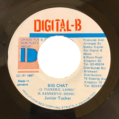 BIG CHAT / JUNIOR TUCKER (7インチレコード)