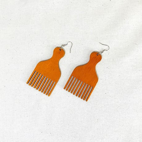 ⚪︎JA直輸入　ピアス ヘアコーム オレンジ