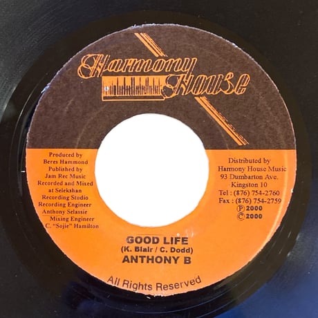 GOOD LIFE / ANTHONY B (7インチレコード)