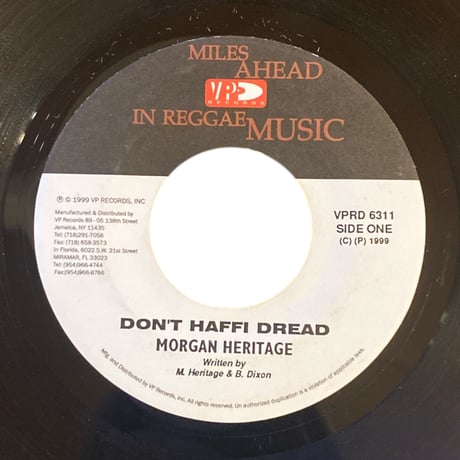 DON'T HAFFI DREAD / MORGAN HERITAGE (7インチレコード)