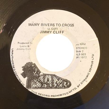 THE HARDER THEY COME / MANY RIVERS TO CROSS / JIMMY CLIFF (7インチレコード)