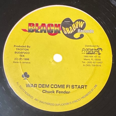 WAR DEM COME FI START - CHUCK FENDER / MASH UP THIS EVENING - MR.VEGAS (12インチレコード)