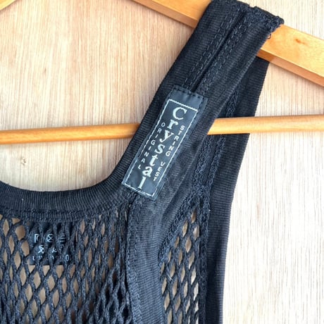 UK直輸入！数量限定！CRYSTAL 　網シャツ 　BLACK