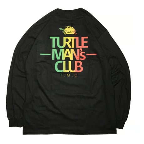 TURTLE MAN's CLUB /Logo "RASTA"Gradation  Long Sleeve T-Shirts（BLACK/BROWN）