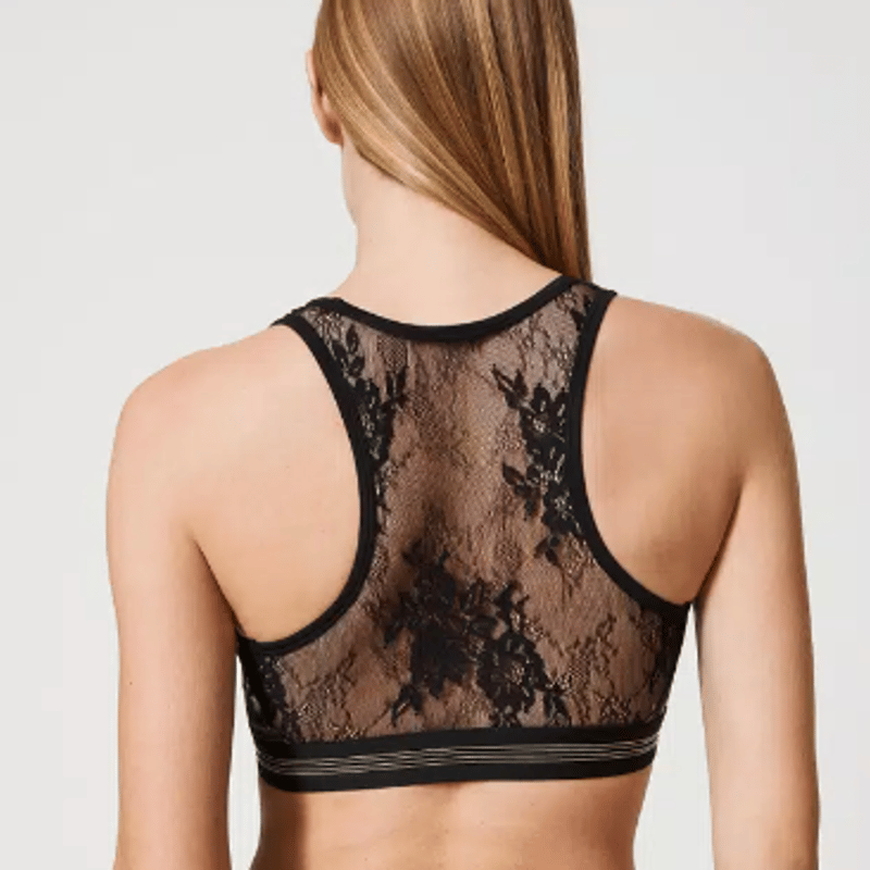 レーサーバックブラジャー カラー/ホワイト | Lingerie Boutique Si