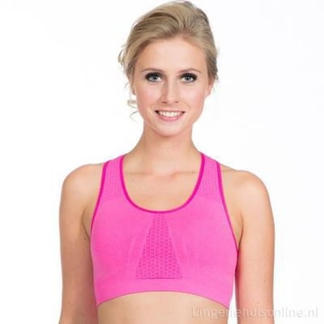 スポーツブラジャー　〈カラー　ピンク〉