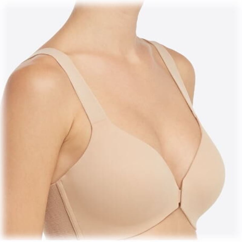 ノンワイヤーブラジャー　フロントホックブラ 授乳ブラ　ベージュ L ノンワイヤー フロントホックブラ 40％OFF | Lingerie Boutique