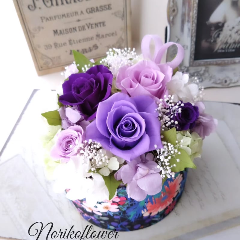 プリザーブドフラワーアレンジメント 〜Emma〜 クリアケース付き