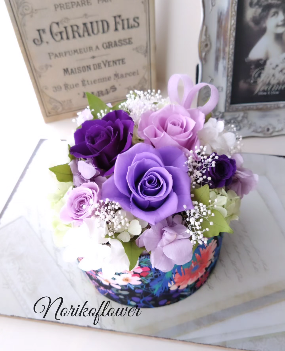 プリザーブドフラワーアレンジメント 〜Emma〜 クリアケース付き