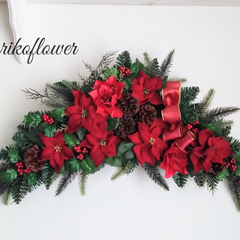 ハンドメイドアーティフィシャルフラワー クリスマスポインセチア