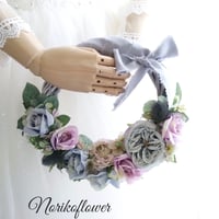 ハロウィンリース 秋色 約25㎝ かぼちゃ1つ アーティフィシャル