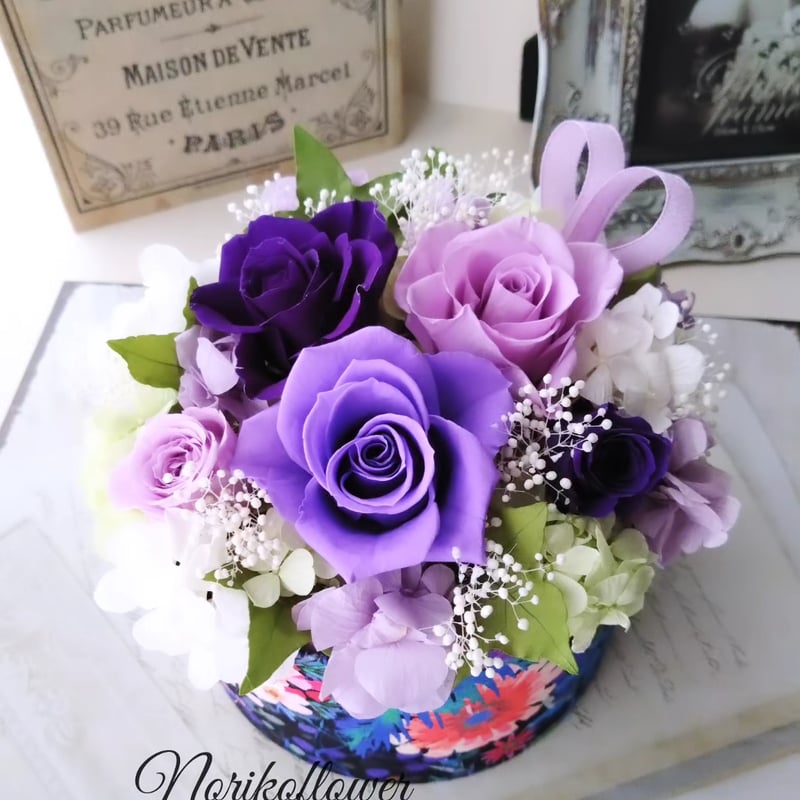 プリザーブドフラワーアレンジメント 〜Emma〜 クリアケース付き