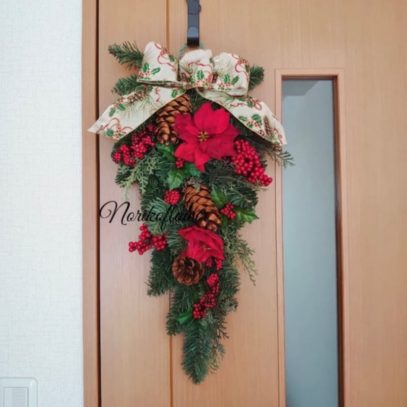 ハンドメイドアーティフィシャルフラワー クリスマスポインセチア