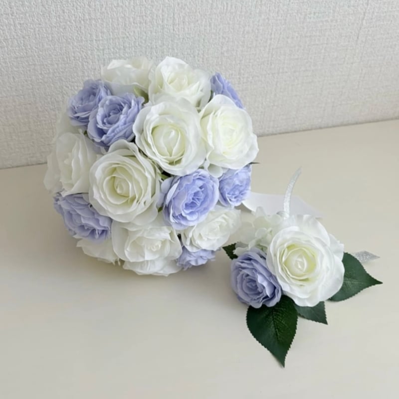 ウェディングブーケ ラウンド 結婚式 アーティフィシャルフラワー