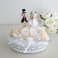 プリザーブドフラワー  　リングピロー　ウェディングベア