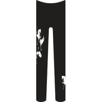 鶴　タイツ　ワンポイント　黒色