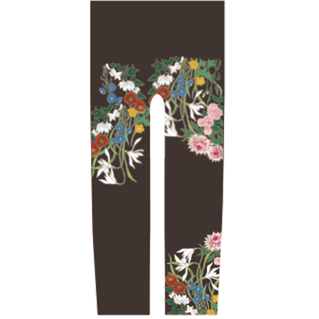 花　キッズレギンス　蝋色  　105cm