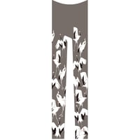 鶴　レギンス　総柄　鼠色
