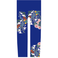 花　キッズレギンス　瑠璃紺色  　105cm