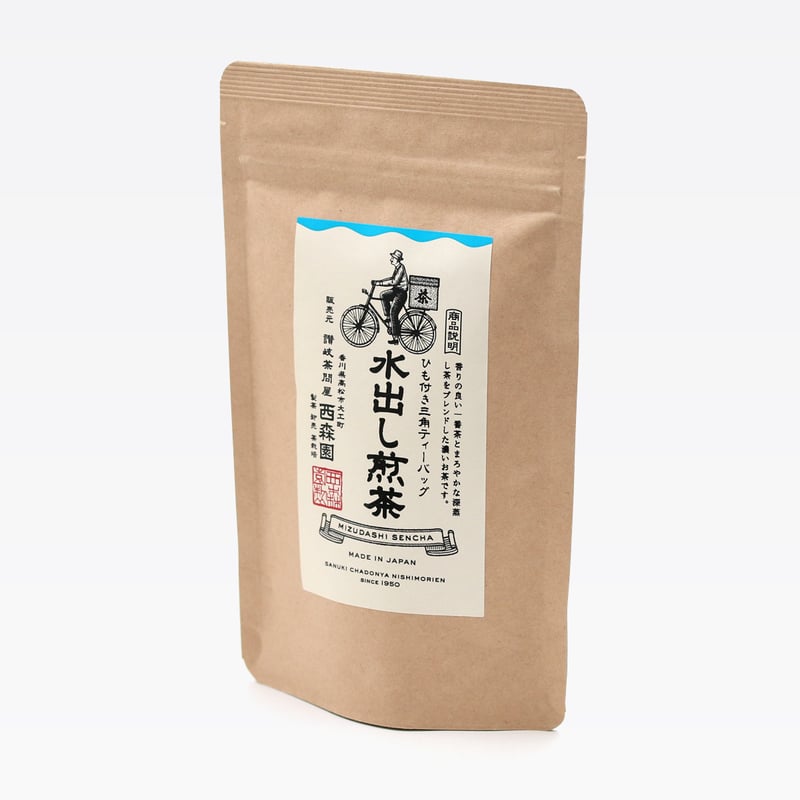 水出し煎茶 ローカフェインのお茶【ひも付き三角ティーバッグ】 | 西森園