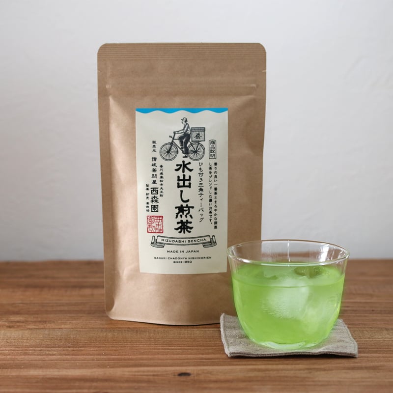 水出し煎茶 ローカフェインのお茶【ひも付き三角ティーバッグ】 | 西森園