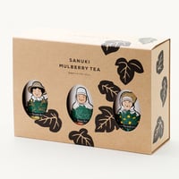 ラッピングギフトボックス缶入りさぬきマルベリーティー【桑茶ティーバッグ・桑茶玄米ティーバッグ・桑茶レモンティーバッグ3本セット】