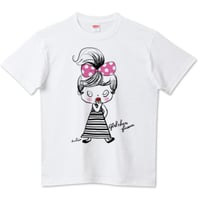 girlちゃんTシャツ（水玉リボン）