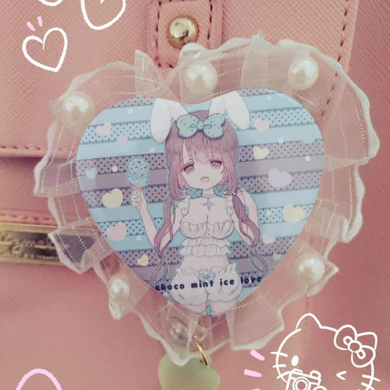 ♡⊹チョコミント缶バッジロゼット⊹♡ | ミルクチャンショップ