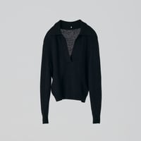 High-neck cocoon blouson / black / 262ZOE-BZ02