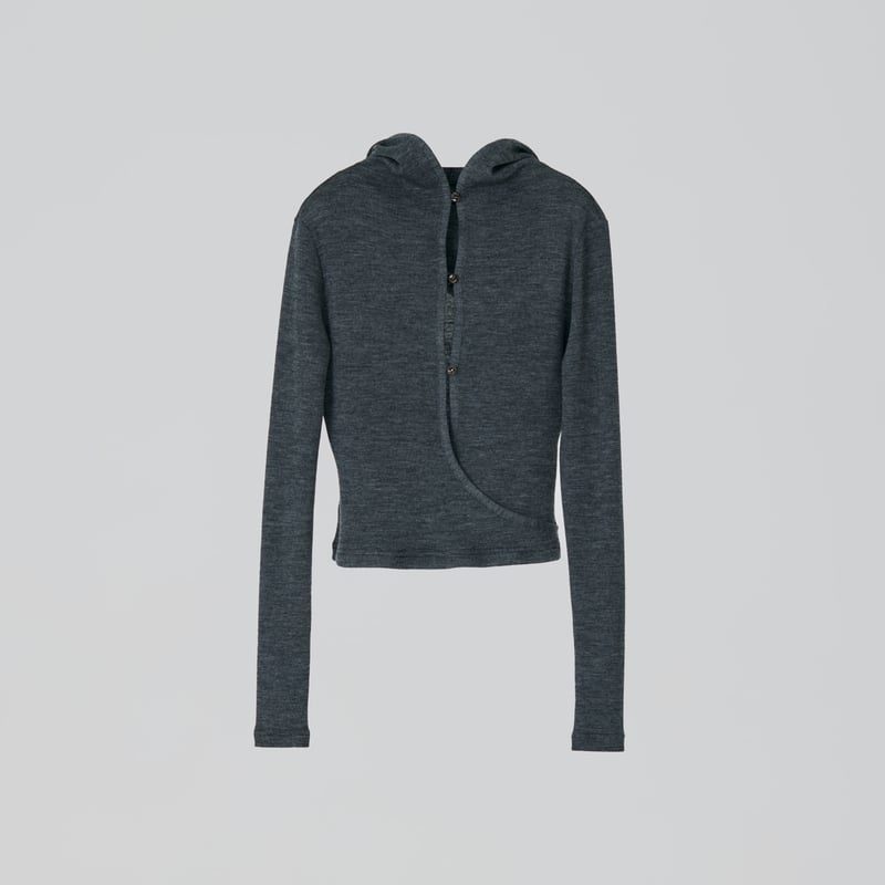 Hoodie tops / gray / 242ZOE-CU03 | ZOE Hoodie tops / gray / 242ZOE-CU03 | ZOE