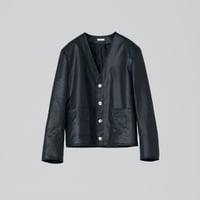 High-neck cocoon blouson / black / 252ZOE-BZ02