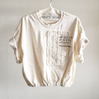 スラッシュキルトコクーンTee/BRACK PRINT