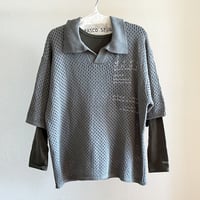 メッシュポロニット＋フライスインナーアンサンブル/DARKMINT×OLIVE