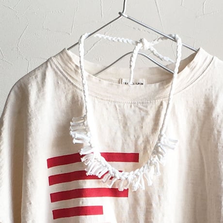 スラブ天竺ドルマンワイドTee&コットンレイ2点セット/RED BORDER