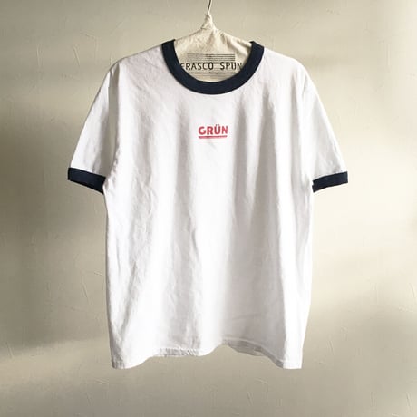 ワンポイントリンガーTee/OFF WHITE×NAVY
