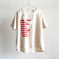 スラブ天竺ドルマンワイドTee&コットンレイ2点セット/RED BORDER