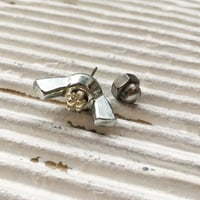 蝶ナット&袋ナット/2WAY片耳チタンピアス