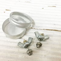 蝶ナット&袋ナット/2WAY両耳チタンピアス