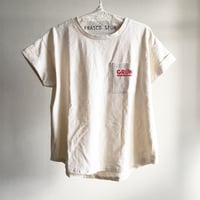スラブ天竺ポケット付きロールアップスリーブ/NATURAL