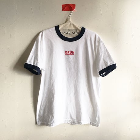 ワンポイントリンガーTee/OFF WHITE×NAVY
