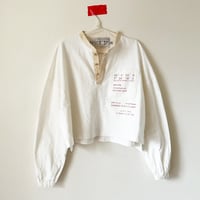 オープンエンド天竺ワイド比翼ヘンリー/OFF WHITE
