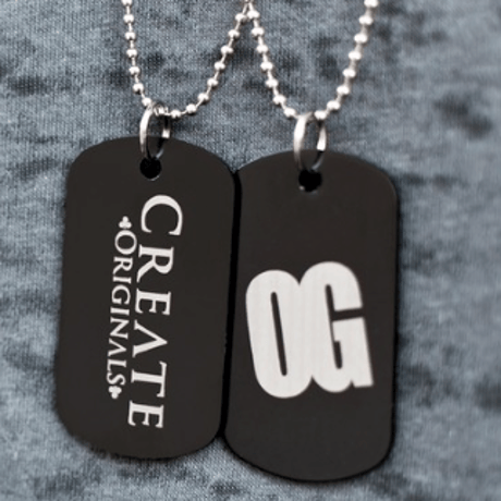 CREATE ORIGINALS Create Sprout Laser Engraved Dog Tag