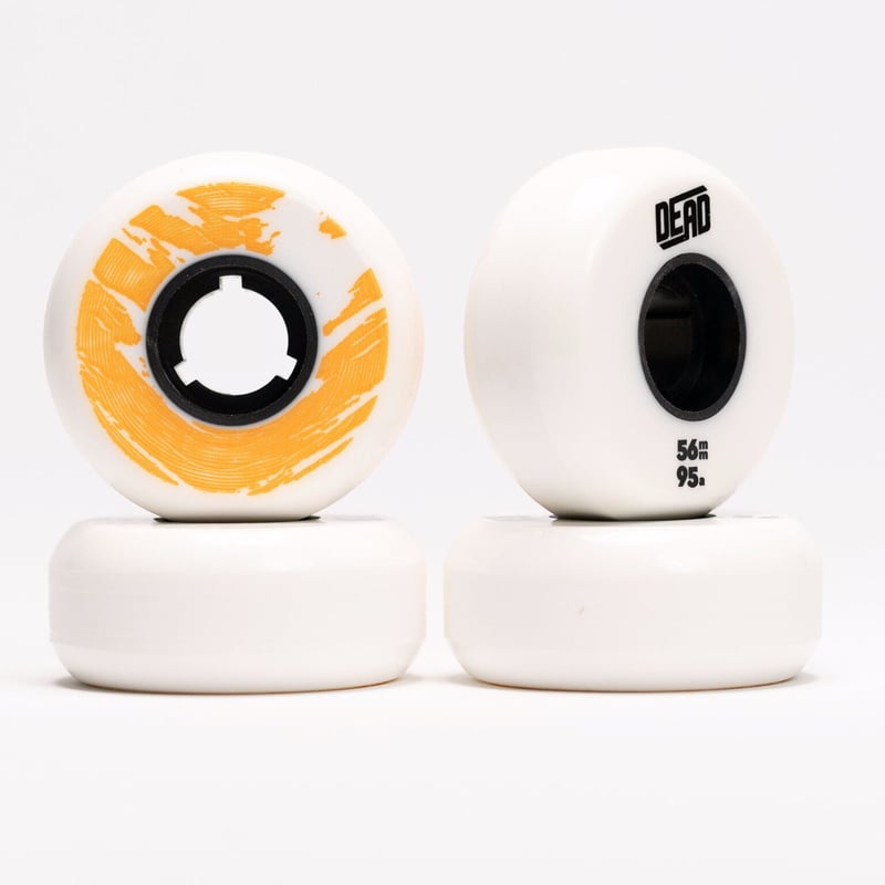 DEAD Wheels Team WHITE/ORANGE 56mm95a 4個セット | S