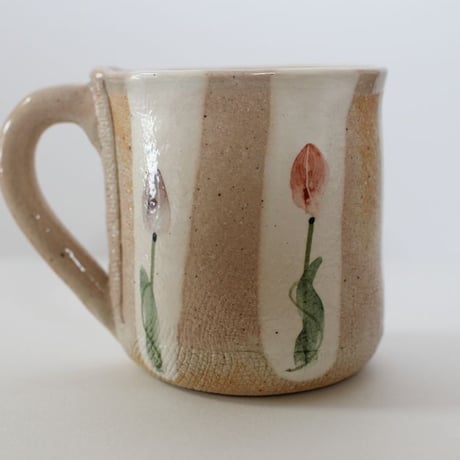 マグカップ／常滑焼／手づくり／チューリップ