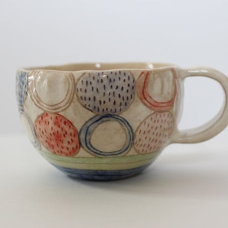 マグカップ／常滑焼／手づくり／ドット